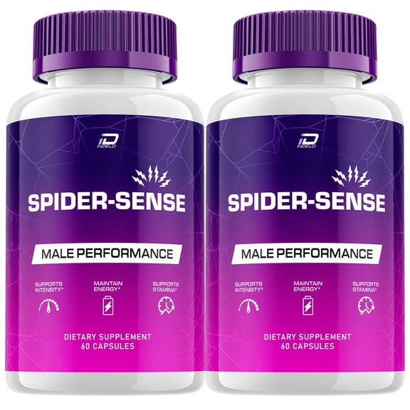 SpiderSense Overall Health and Energy, Official All Natural Support Formula, 2 Pack, 120 Capsules
