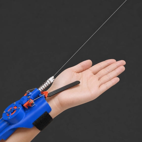 Spider Silk Launcher for adults,Web Shooters- USB Charging, Launch Distance 8ft - Can Grab Small Objects-Variety of Play Modes,Blue