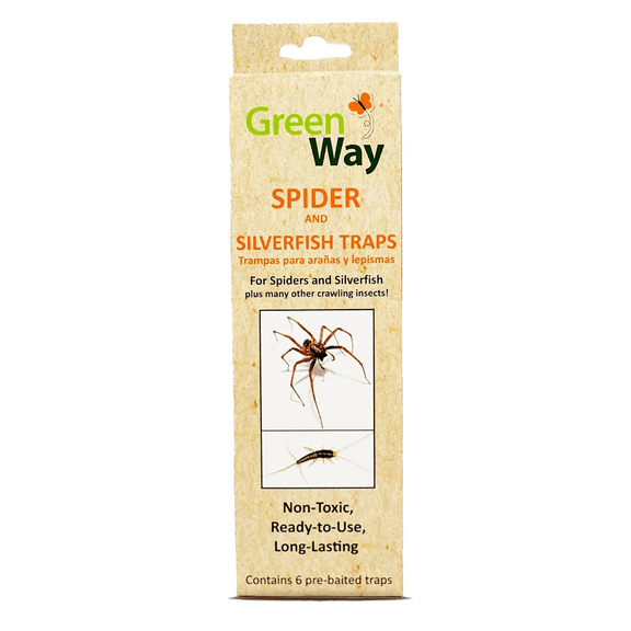 Spider & Silverfish Prebaited Trap - 1 Pack = 6 Traps by GreenWay