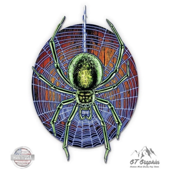Spider Spiderweb - 3" Vinyl Sticker - For Car Laptop I-Pad Phone Helmet Hard Hat - Waterproof Decal