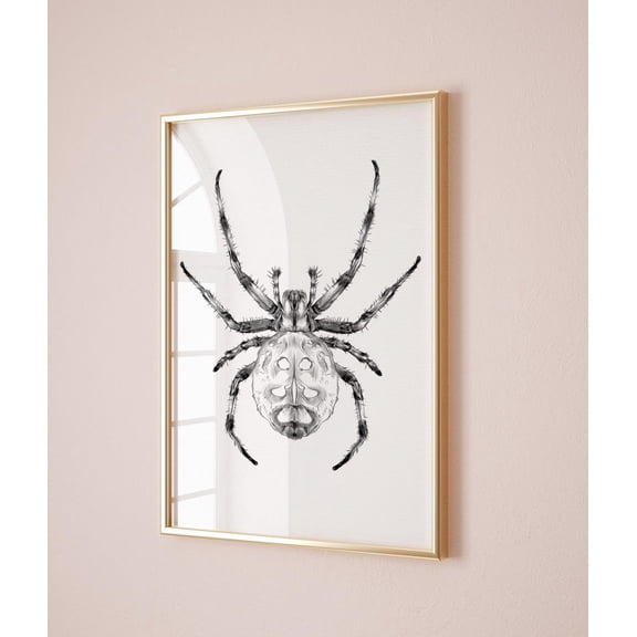 Spider Spooky Wall Art, Unframed Paper Print Size 16x24