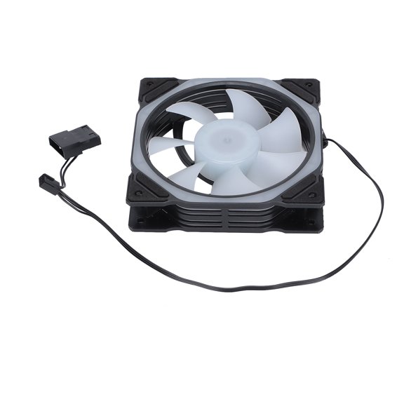 Spider Star 12cm Cooling Fan, Quiet PC Case Radiator with Glowing Rainbow Dual Aperture LED Lights, 1100 RPM