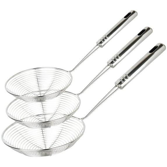 Spider Strainer,Asian Strainer Ladle Stainless Steel Wire Skimmer Spoon with Handle for Kitchen Frying Food, Pasta, Spaghetti, Noodle-32cm