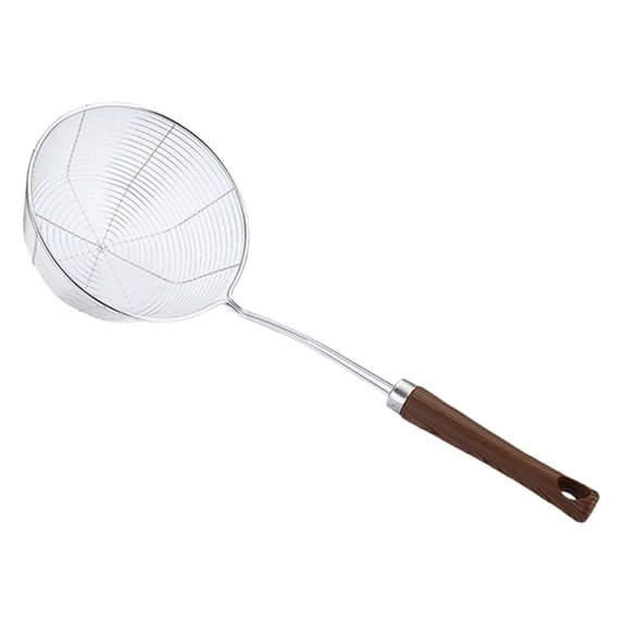 Spider Strainer Skimmer Spoon with Handle, Stainless Steel Wire Strainer Ladle for Cooking and Frying, Kitchen Utensils Slotted Pasta Spoon, Fryer Scoop