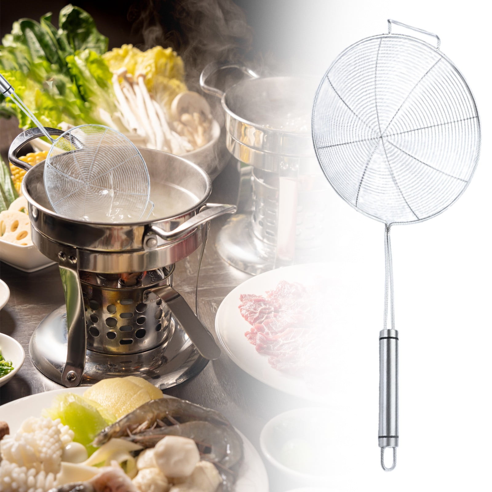 Spider Strainer, Skimmer Spoons, 7.87 Inch Spider Strainer Skimmer ...