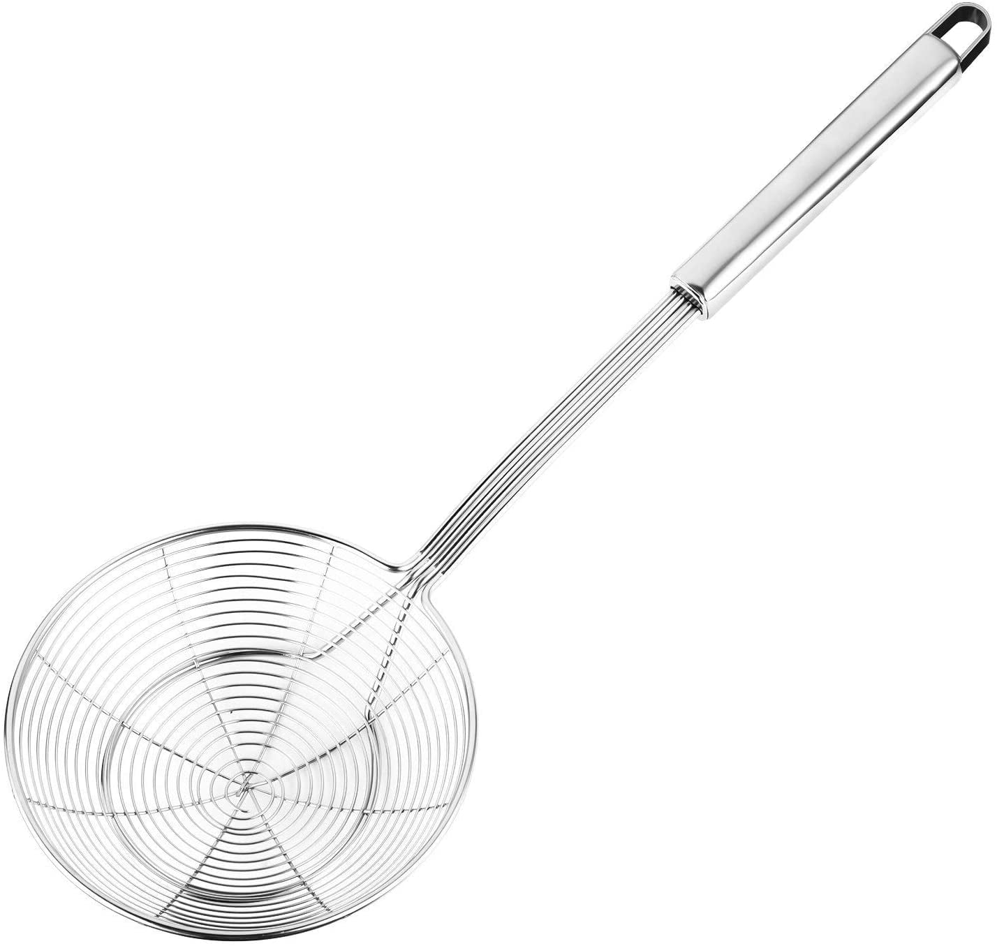 Spider Strainer Skimmer, Stainless Steel Asian Strainer Ladle Frying