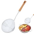 thumbnail image 1 of Spider Strainer Skimmer with Wood Handle - 6.89 Inch Fryer Scoop for Cooking and Frying, Kitchen Utensils Pasta Strainer Spoon, 1 of 4