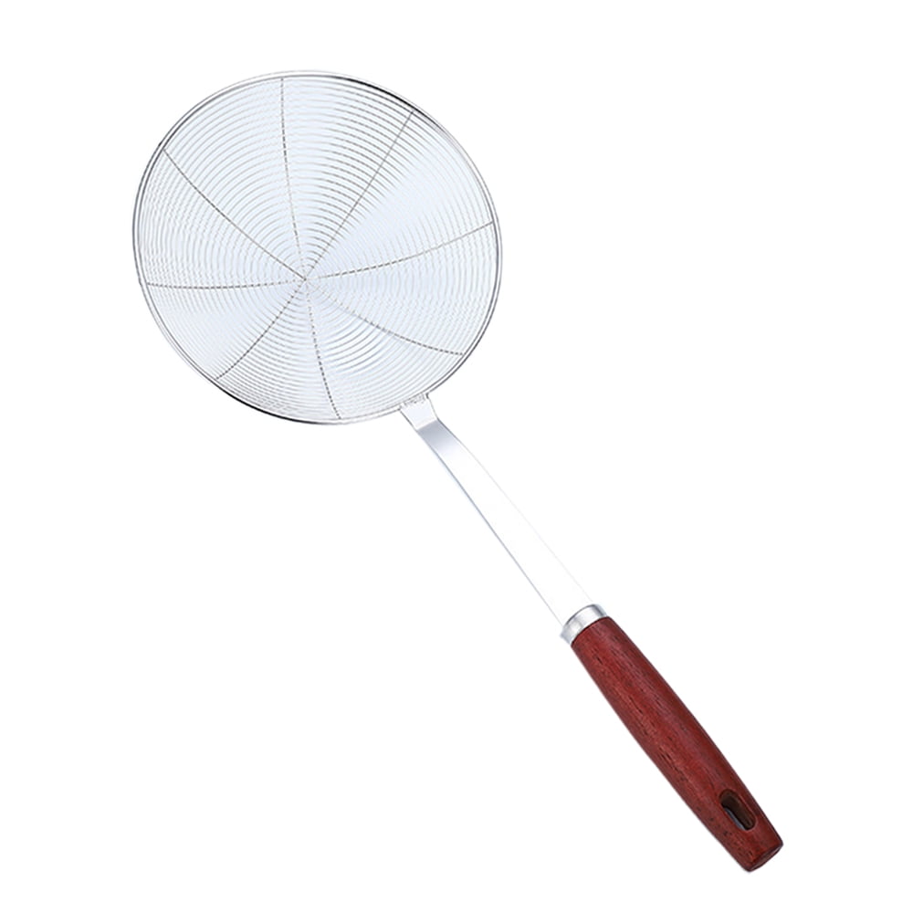 Spider Strainer, Spider Strainer Skimmer with Wood Handle, Fryer Scoop