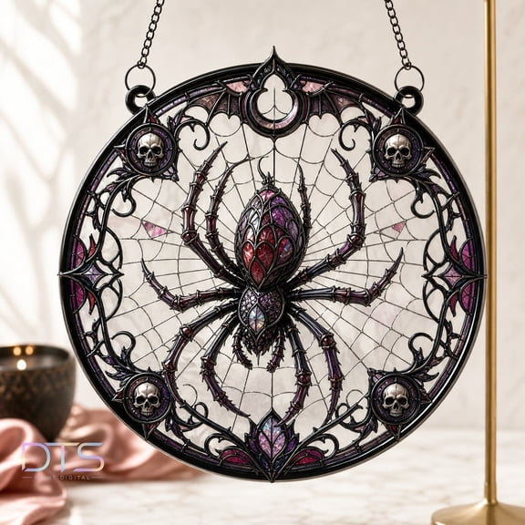 Spider Suncatcher Ornament Halloween Gift Window Decor