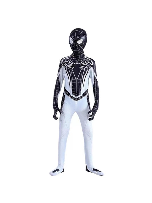 Spider Superhero Costume Spidey Halloween Cosplay Bodysuit Full Body Jumpsuit with Mask for Birthday Party Role Play B327 150