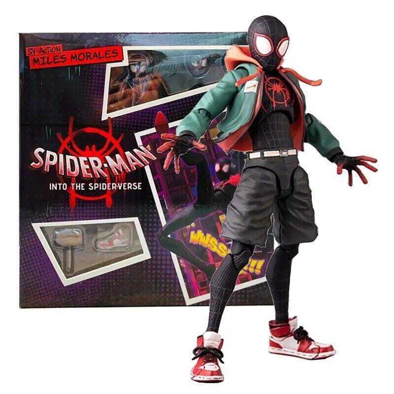 Spider Superman Action Figure Miles Morales Into The Spider Verse Toy Gift for Kids Fans