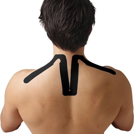 Spider Tech kinesiology tape, neck, black