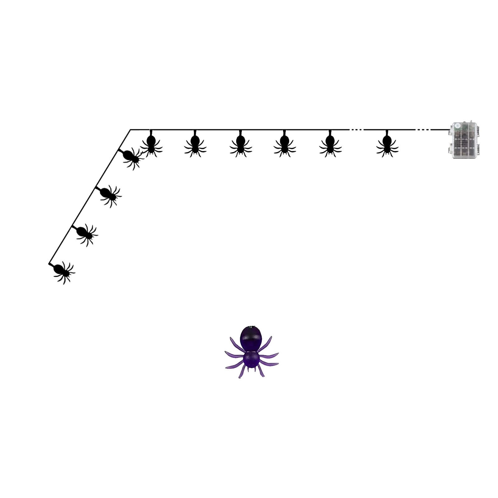 Hellsing Spider String Spider-Themed Halloween String Lights Indoor/Outdoor Spooky Lighting ...