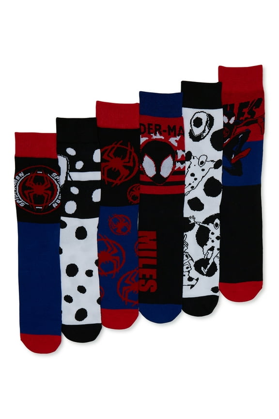 Spider-Verse Socks, 6-Pack