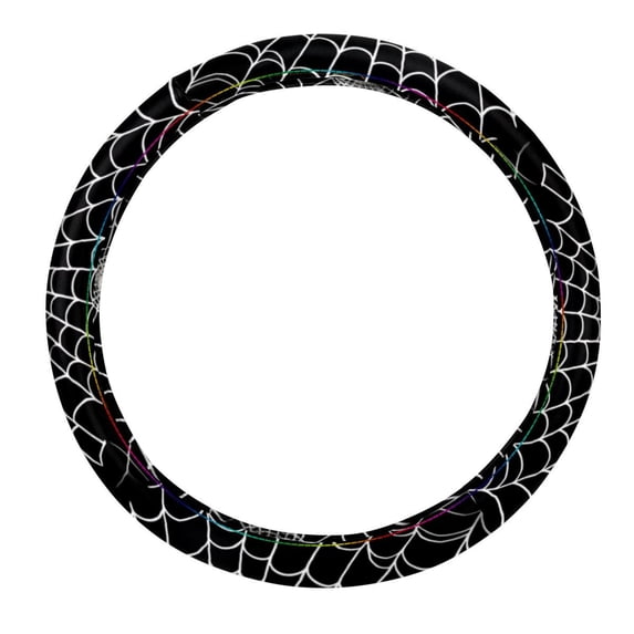 Spider Web 14.5 Inch Printing PVC Leather Auto Accessories Steering Wheel Covers Car Wheel Covers Car Wheel Cover