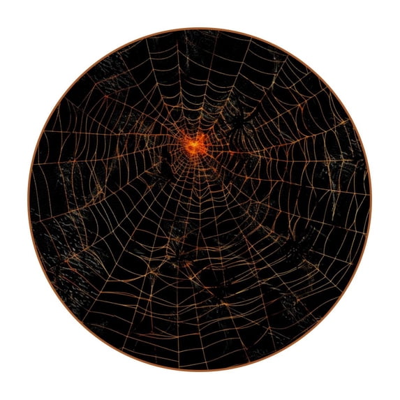 Spider Web 6PCS Round Coasters, Microfiber Leather Drink Coasters Set of 6, 11x11 cm/4.3x4.3 in Coaster for Drinks, Heat Cup Coasters, Table Coasters for Home and Office