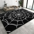thumbnail image 1 of Spider Web Area Rugs,Halloween Spider Web Area Rugs, Halloween Decorative Spider Web Rugs, Gothic Living Room Non-Slip Rugs, Suitable For Living Rooms, Bedrooms 5x6ft, 1 of 6