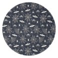 thumbnail image 1 of Spider Web Bats Halloween Pattern Round Blanket,Comfortable Soft Flannel Throw Blanket,All Season,Warm Lightweight Blankets for Sofa Bed Couch Living Room Chair 47"x47", 1 of 5