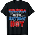 thumbnail image 1 of Spider Web Birthday Party Grandma of The Birthday Boy T-Shirt Gift for Dad, Mom,, 1 of 2