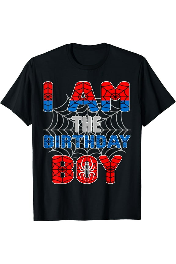 Spider Web Birthday Party I'm The Birthday Boys T-Shirt