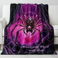 thumbnail image 1 of Spider Web Blanket Soft Flannel Halloween for Couch Bed or Haunted House Decor Creepy Cobweb Design for Adults and Users(50x60 Inch), 1 of 6