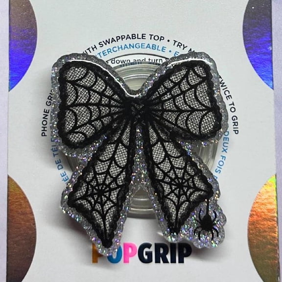 Spider Web Bow Magsafe Popsocket, Magsafe Phone Grip , Halloween Gift, Halloween Colection, Gift for Friend, Gift for Girl Friend