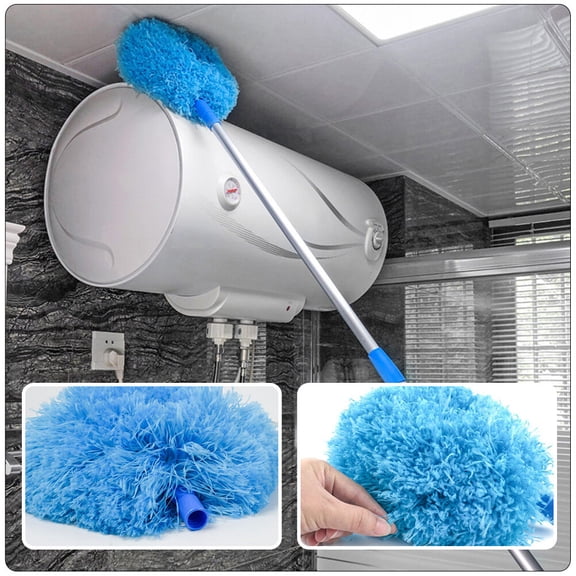 Spider Web Brush with Extension Pole for Easy Dusting of High Ceilings and Fans