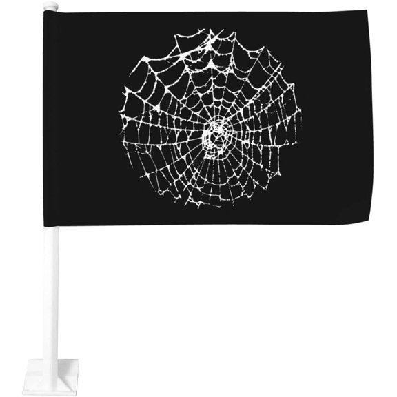 Spider Web Car Flag Double Sided Printed Car Flag 12x18 Inch