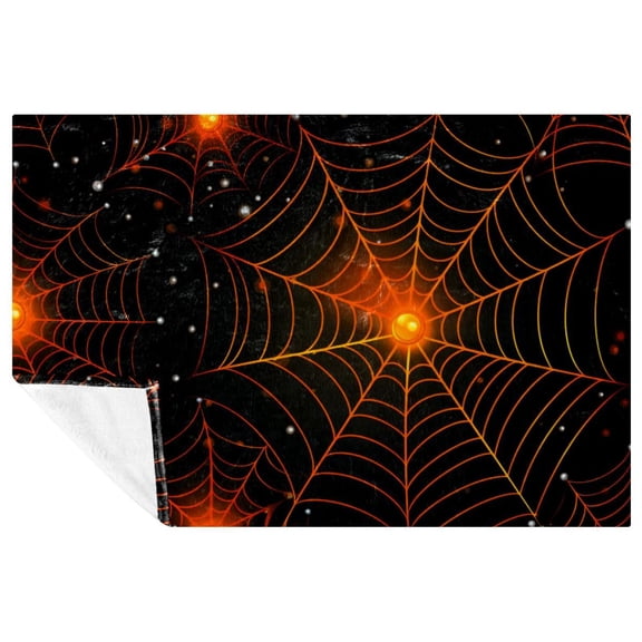 Spider Web Custom Microfiber Throw Blanket - Soft and Warm Printed Blanket for Sofa, Bed, Couch, Office, and Camping