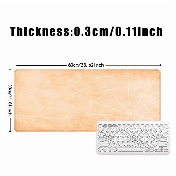 Spider Web Design Mouse Pad 31.5 x 11.82 Inches Rubber Surface for Office Desk and Gaming