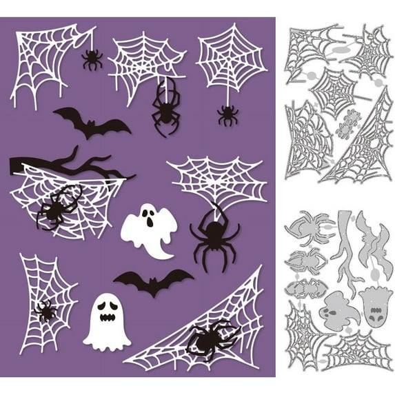 Spider Web Dies Cuts Metal Cutting Dies Card Making Cutting Dies Stencils Template for DIY DIY Embossing Scrapbooking Craft Paper Greeting Card Gift Festival Decor