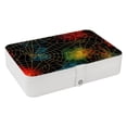 thumbnail image 1 of Spider Web Elegant PU Leather Display Case with Removable Compartment for Earring Organizer and Necklace Holder - Portable Storage Box, 1 of 6