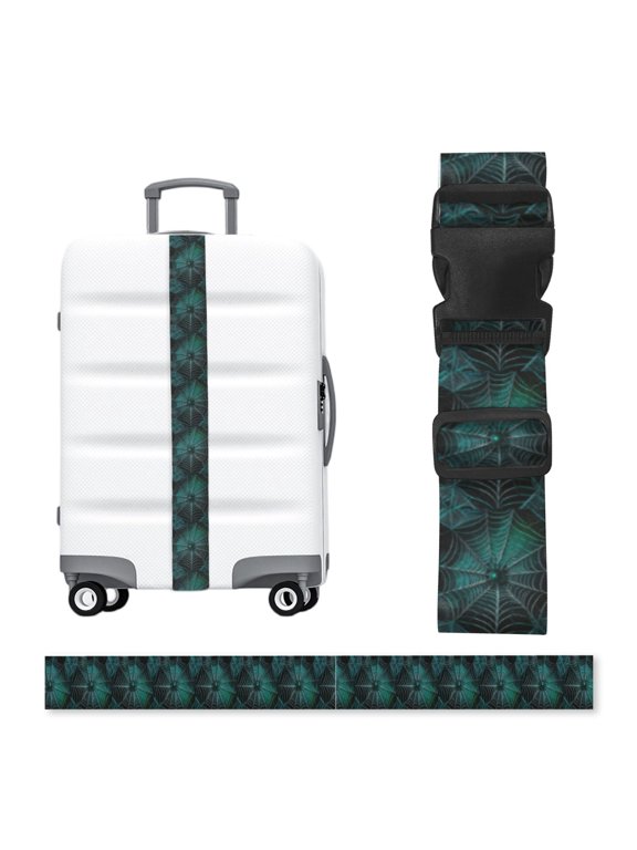 Spider Web Gothic Art Adjustable Luggage Strap, 2-Inch Wide Heavy-Duty Suitcase Belt, Buckle Travel Bag Securing Band