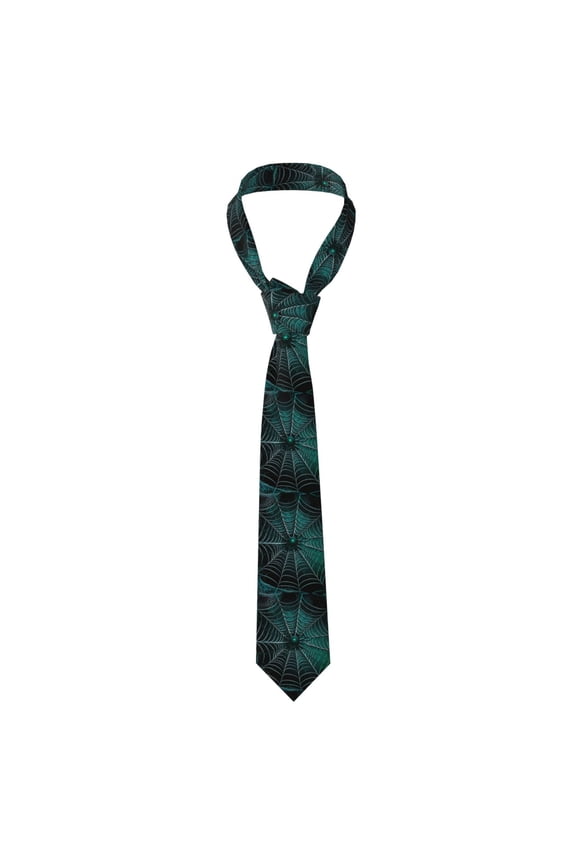 Spider Web Gothic Art Men's Formal Necktie Business Suit Accessory Ties for Weddings Banquets Office Gift