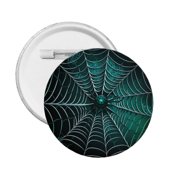 Spider Web Gothic Art Round Button Pin Badge 5PCS Pinback Buttons Lapel Pin for Jacket, Backpack, Hat, Party Favor, Gift