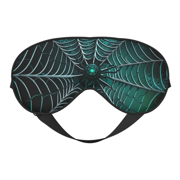 Spider Web Gothic Art Soft Faux Silk Sleep Mask, Eye Mask, Reversible Double-Sided for Travel, Shift Work, Meditation
