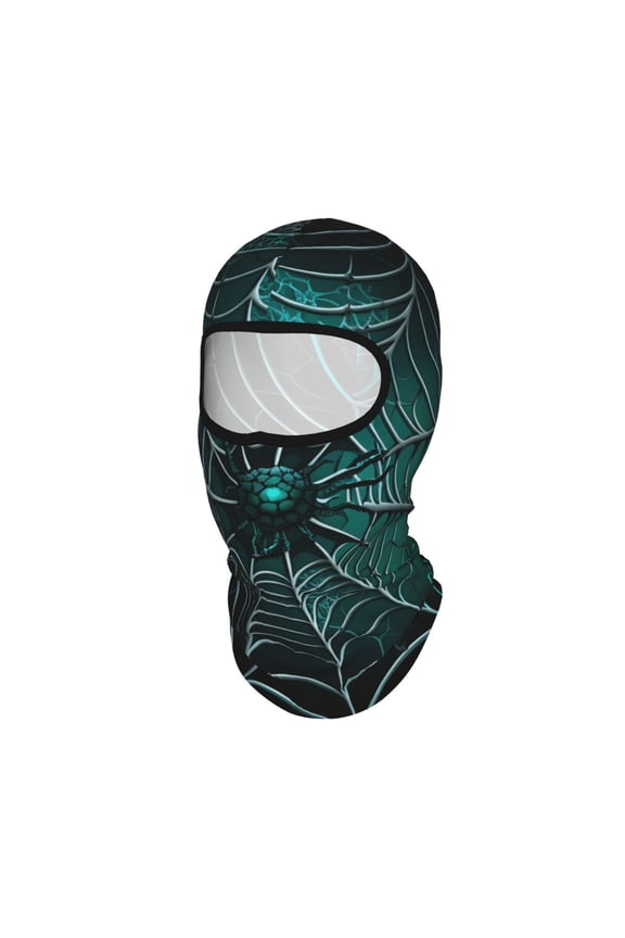 Spider Web Gothic Art Unisex Balaclava Ski Mask Full Face Cover for Cold Weather & UV Protection, Breathable Cooling Helmet Liner