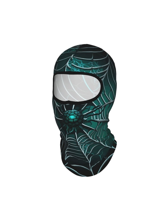 Spider Web Gothic Art Unisex Balaclava Ski Mask Full Face Cover for Cold Weather & UV Protection, Breathable Cooling Helmet Liner