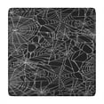 thumbnail image 1 of Halloween Spider Web Pattern Square Fitted Tablecloth with Elastic Edge,Square Table Cover,Washable Elastic Table Cover for Home Kitchen Party Decor 34"x34", 1 of 6