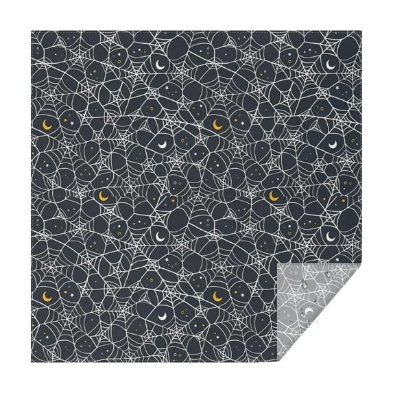 Spider Web Halloween Pattern Square Tablecloth,Waterproof Square Table Cover,Wipeable Spillproof Washable Table Cover for Home Kitchen Party Decor 52"x52"(132x132cm)