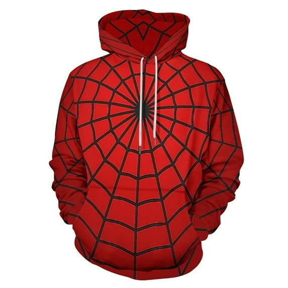 Spider Web Men's Women Vintage 3D Hooded Sweatshirt - All-Season Loose Fit Streetwear