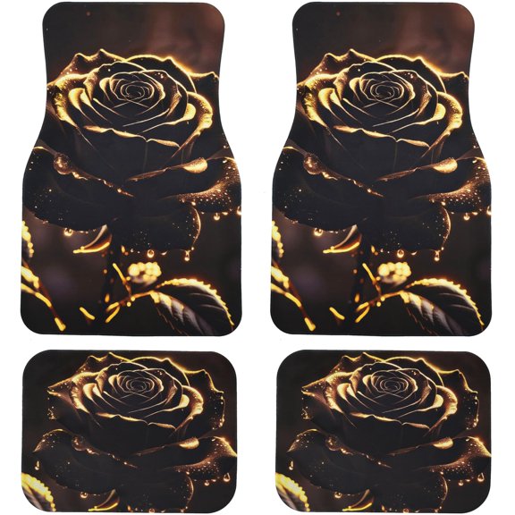 Spider Web Pattern Car Floor Mats Set of 4, All-Weather Non-Slip Universal Fit Liners for Cars SUVs Trucks