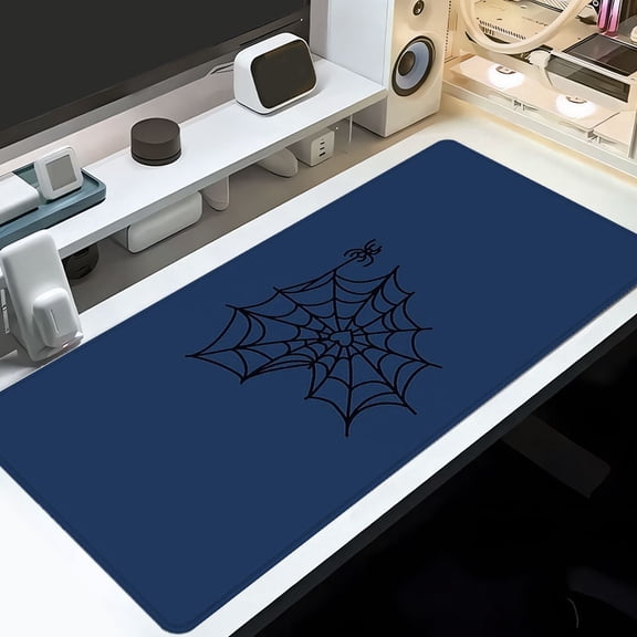 Spider Web Pattern Mouse Pad 31.5 x 11.82 Inches Rubber Desk Mat for Office and Gaming