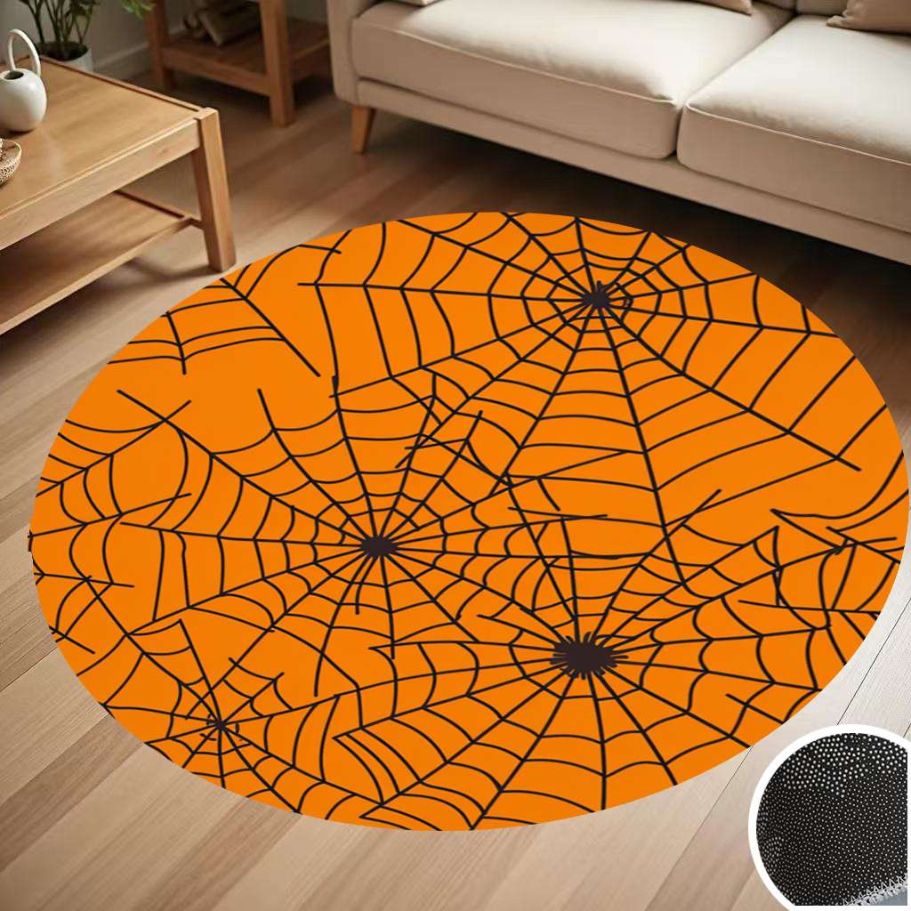 Vortex Spider Web Rug Spider Web Pattern Round Carpet Living Room Bedroom Home Decoration ...