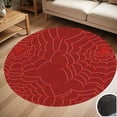 thumbnail image 1 of Spider Web Pattern Round Carpet Living Room Bedroom Home Decoration Coffee Table Mat Lounge Rug Chair Mats, 1 of 5