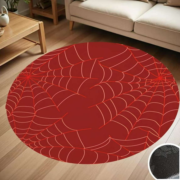 Spider Web Pattern Round Carpet Living Room Bedroom Home Decoration Coffee Table Mat Lounge Rug Chair Mats