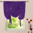 thumbnail image 1 of Spider Web Pattern Window Curtain for Living Room Roman Curtain Kitchen Tie-up Curtains Adjustable Drapes, 1 of 5