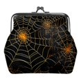 thumbnail image 1 of Spider Web Premium Microfiber Zinc Alloy Slim Wallet - Multi-Functional Coin Purse, Compact Size: 4.3x4.7 in/11x12 cm, 1 of 7