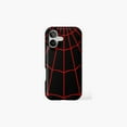 thumbnail image 1 of Spider Web Red and Black Gothic Pattern Universal Phone Case for iPhone 11–17 Pro Max, 1 of 2