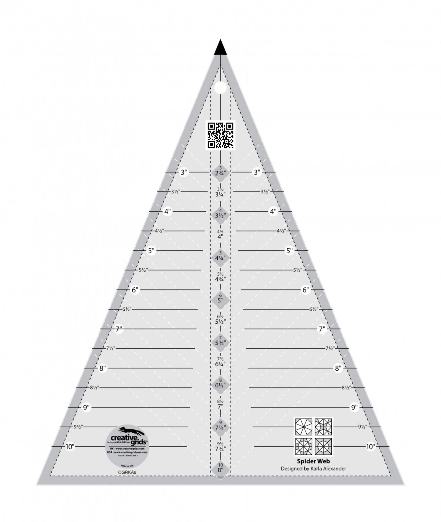 Creative Grids Spider Web Quilt Ruler (CGRKA6)
